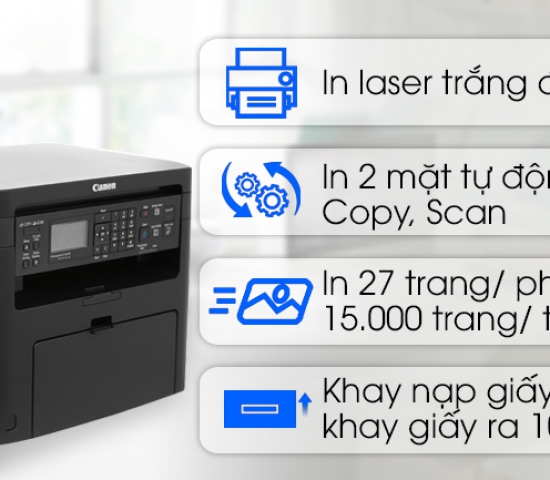 Máy In Laser Trắng Đen Canon đa năng in scan copy MF241